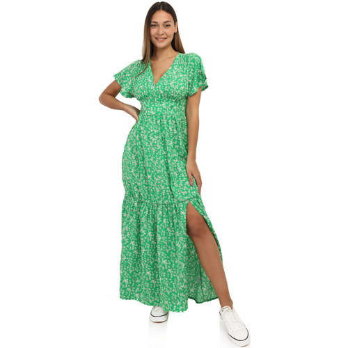 tekstylia Damskie Sukienki La Modeuse 67030_P155828 Zielony