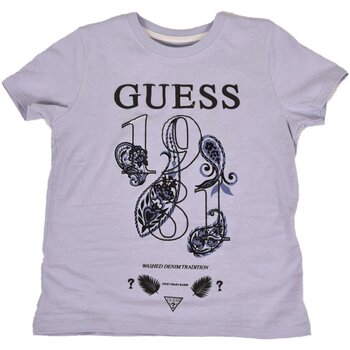 tekstylia Dziecko T-shirty i Koszulki polo Guess L3GI31 K8HM0 Fioletowy