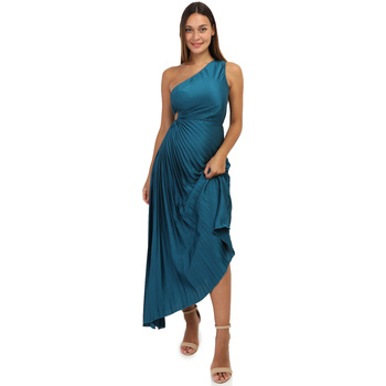 tekstylia Damskie Sukienki długie La Modeuse 67114_P156032 Niebieski