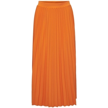 tekstylia Damskie Spódnice Only Melisa Plisse Skirt - Orange Peel Pomarańczowy