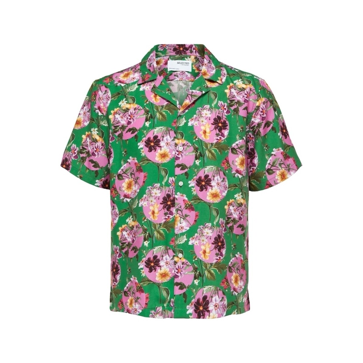 tekstylia Męskie Koszule z długim rękawem Selected Relax Liam Shirt - Jolly Green Wielokolorowy