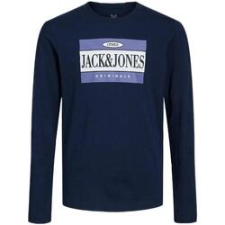 tekstylia Chłopiec T-shirty z krótkim rękawem Jack & Jones  Niebieski