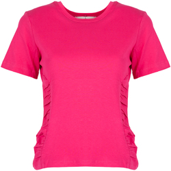 tekstylia Damskie T-shirty z krótkim rękawem Silvian Heach CVP23123TS Różowy