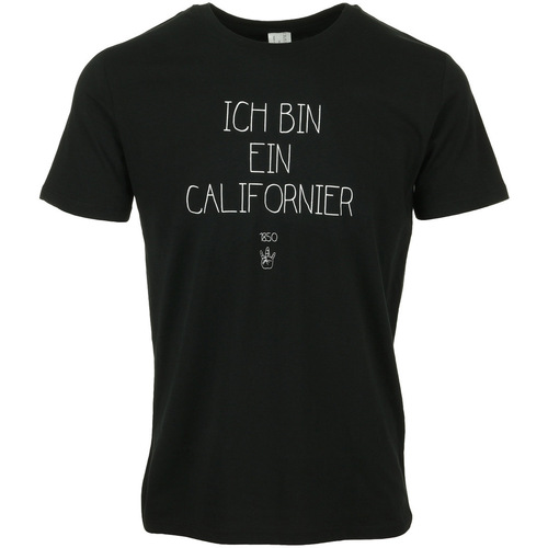tekstylia Męskie T-shirty z krótkim rękawem Civissum Ich Bin Ein Californier Tee Czarny