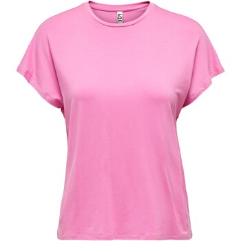 tekstylia Damskie T-shirty z krótkim rękawem Jacqueline De Yong CAMISETA MUJER NELLY  15257232 Różowy