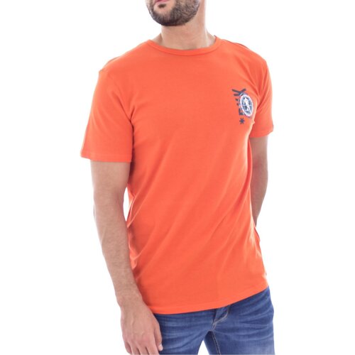 tekstylia Męskie T-shirty z krótkim rękawem Bikkembergs BKK2MTS02 Pomarańczowy