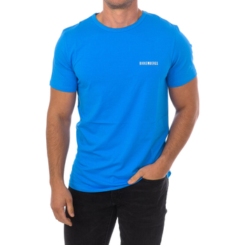 tekstylia Męskie T-shirty z krótkim rękawem Bikkembergs BKK2MTS01-BLUE Niebieski