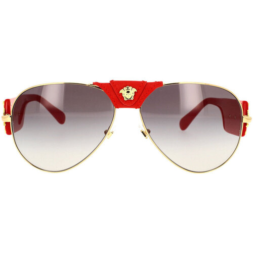 Zegarki & Biżuteria  okulary przeciwsłoneczne Versace Occhiali da Sole  VE2150Q 100211 Złoty