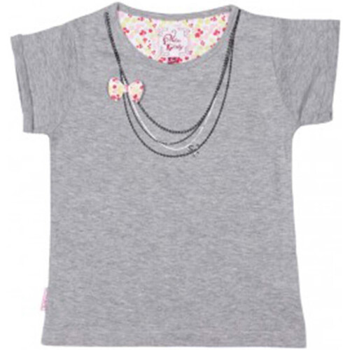 tekstylia Dziewczynka T-shirty z krótkim rękawem Miss Girly T-shirt manches courtes fille FABETTY Szary