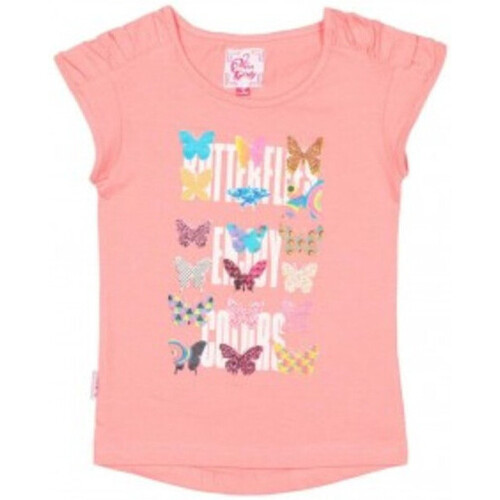 tekstylia Dziewczynka T-shirty z krótkim rękawem Miss Girly T-shirt manches courtes fille FAYWAY Różowy