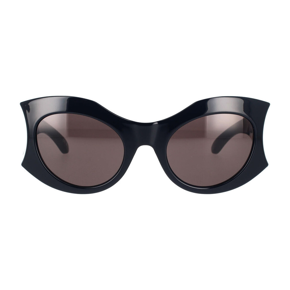 Zegarki & Biżuteria  okulary przeciwsłoneczne Balenciaga Occhiali da Sole  Hourglass Round BB0256S 001 Czarny