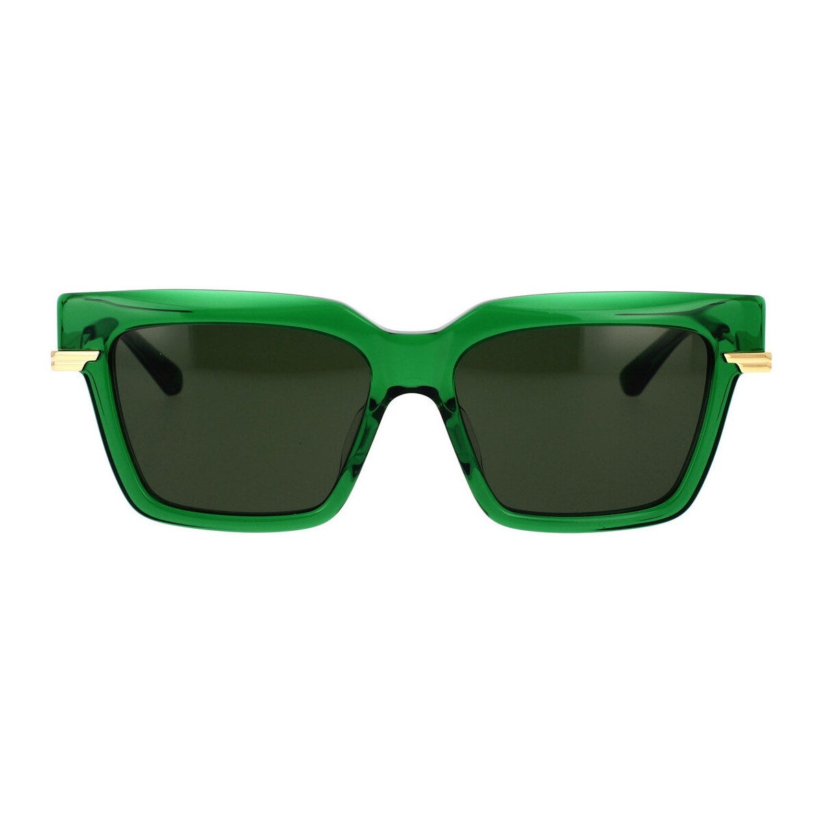 Zegarki & Biżuteria  Damskie okulary przeciwsłoneczne Bottega Veneta Occhiali da Sole  Minimalist BV1242S 003 Zielony