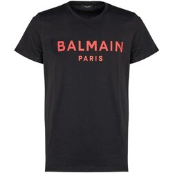 tekstylia Męskie T-shirty z krótkim rękawem Balmain YH4EF000 BB65 Czarny
