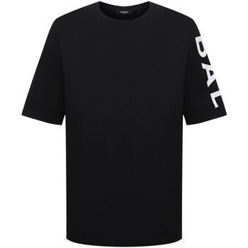 tekstylia Męskie T-shirty z krótkim rękawem Balmain XH1EH015 BB15 Czarny