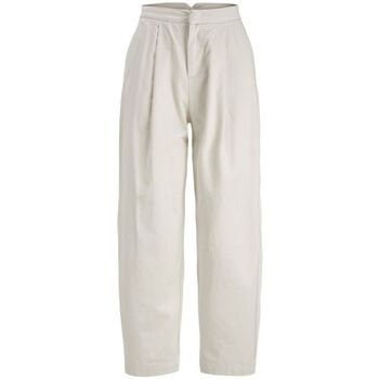 tekstylia Damskie Spodnie Jjxx Zoe Relaxed Pants - Vanilla Ice Biały