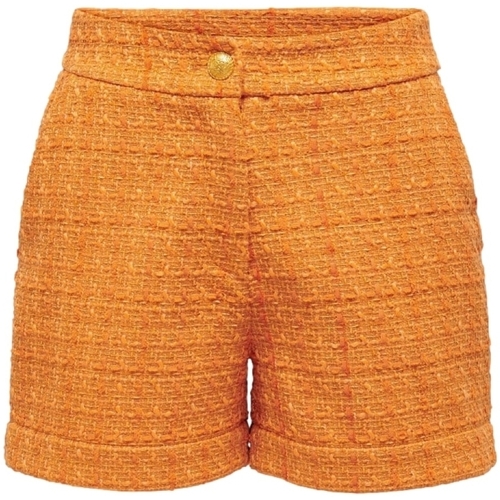 tekstylia Damskie Szorty i Bermudy Only Billie Boucle Shorts - Apricot Pomarańczowy