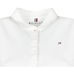 tekstylia Damskie Koszulki polo z krótkim rękawem Tommy Hilfiger WW0WW28007 | Slim Polo Biały