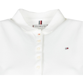 tekstylia Damskie Koszulki polo z krótkim rękawem Tommy Hilfiger WW0WW28007 | Slim Polo Biały