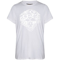 tekstylia Męskie T-shirty z krótkim rękawem Ed Hardy Tiger glow tape crop tank top white Biały