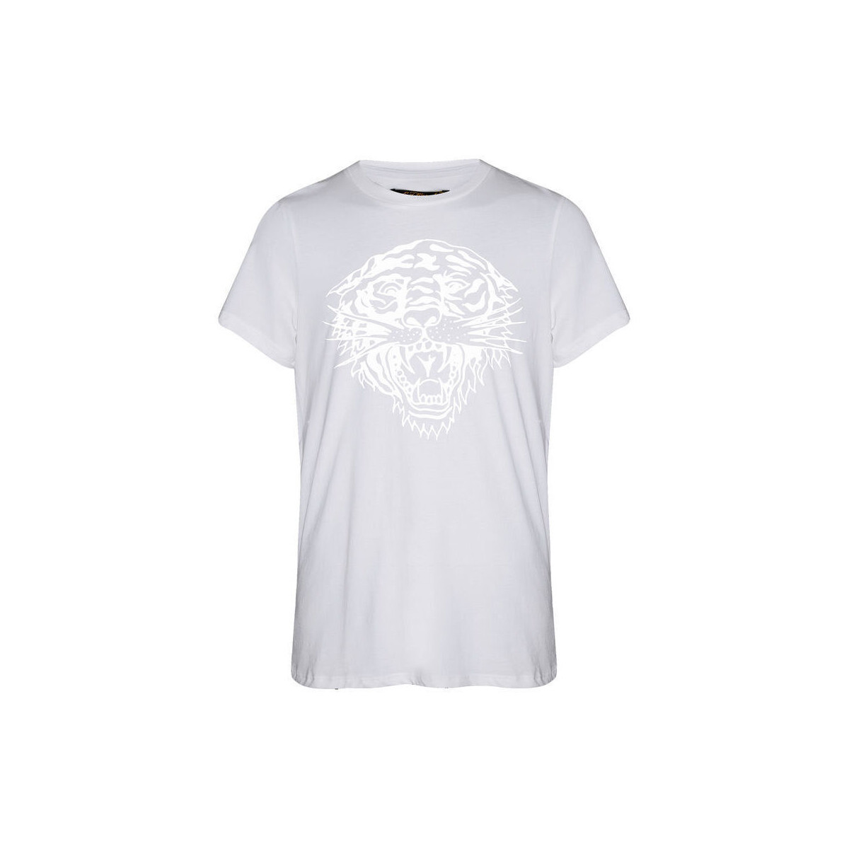 tekstylia Męskie T-shirty z krótkim rękawem Ed Hardy Tiger glow tape crop tank top white Biały