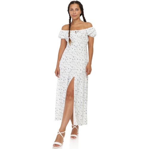 tekstylia Damskie Sukienki La Modeuse 67377_P156433 Biały