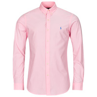 tekstylia Męskie Koszule z długim rękawem Polo Ralph Lauren CHEMISE AJUSTEE SLIM FIT EN POPELINE UNIE Różowy
