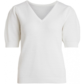 tekstylia Damskie Swetry Vila Knit Chassa Puff - Pristine Biały