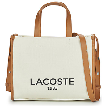 Torby Damskie Torby shopper Lacoste HERITAGE CANVAS ZIPPE Beżowy