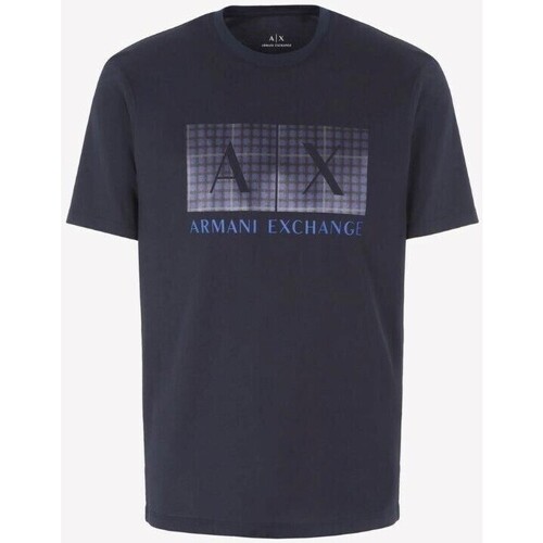 tekstylia Męskie T-shirty z krótkim rękawem EAX 6RZTHA ZJBYZ Niebieski