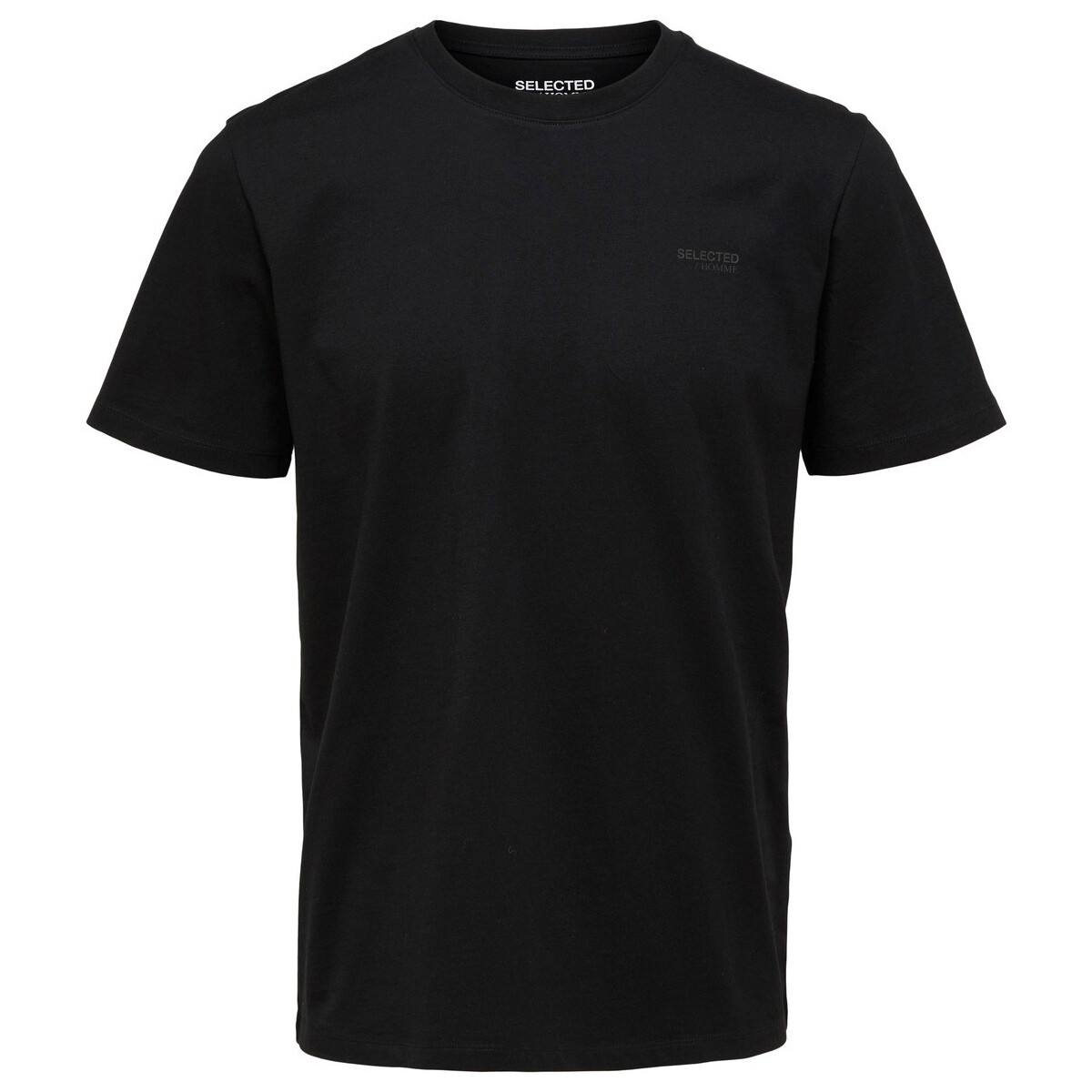 tekstylia Męskie T-shirty z krótkim rękawem Selected Aspen Logo Tee Czarny