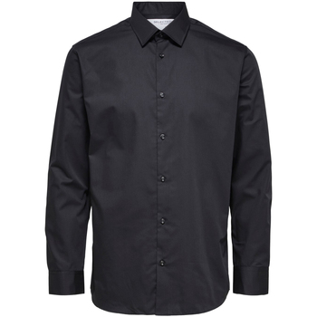tekstylia Damskie Koszule Selected Regethan Classic Overhemd Zwart Czarny