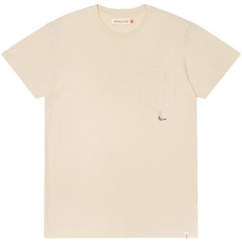tekstylia Męskie T-shirty i Koszulki polo Revolution Regular T-Shirt 1330 SWI - Off White Biały