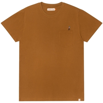 tekstylia Męskie T-shirty i Koszulki polo Revolution Regular T-Shirt 1330 HIK - Light Brown Brązowy