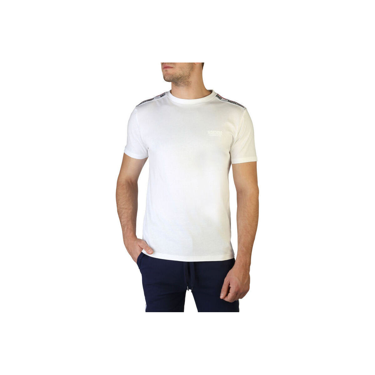 tekstylia Męskie T-shirty z krótkim rękawem Moschino - 1901-8101 Biały