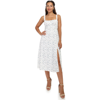 tekstylia Damskie Sukienki La Modeuse 67376_P156432 Biały