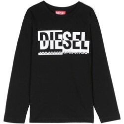 tekstylia Chłopiec T-shirty z krótkim rękawem Diesel J01535-00YI9 Czarny
