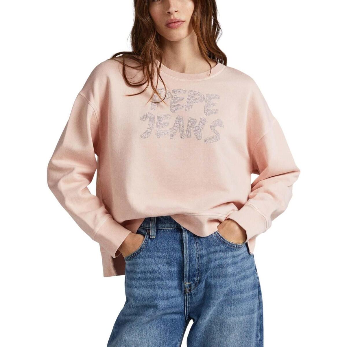 tekstylia Damskie Bluzy Pepe jeans  Różowy