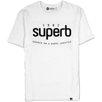 tekstylia Męskie T-shirty z krótkim rękawem Superb 1982 3000-WHITE Biały