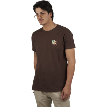 tekstylia Męskie T-shirty z krótkim rękawem Superb 1982 SPRBCA-2202-CHOCOLATE Brązowy
