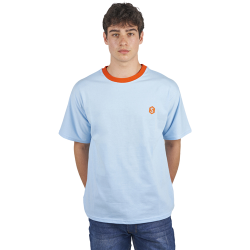 tekstylia Męskie T-shirty z krótkim rękawem Superb 1982 SPRBCA-2204-BLUE CORAL Wielokolorowy