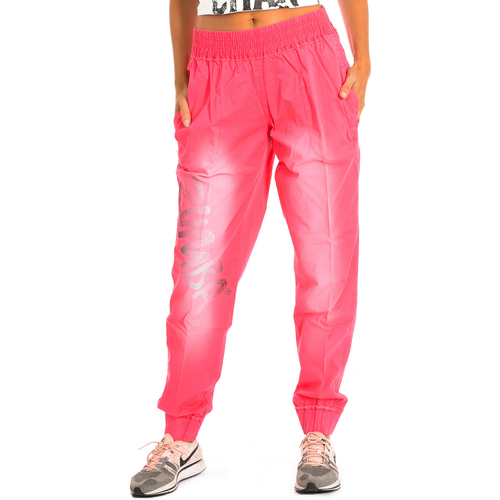 tekstylia Damskie Spodnie dresowe Zumba Z1B00138-ROSA Czerwony