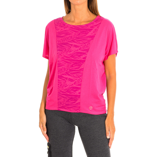 tekstylia Damskie T-shirty z krótkim rękawem Zumba Z1T00685-FUCSIA Różowy