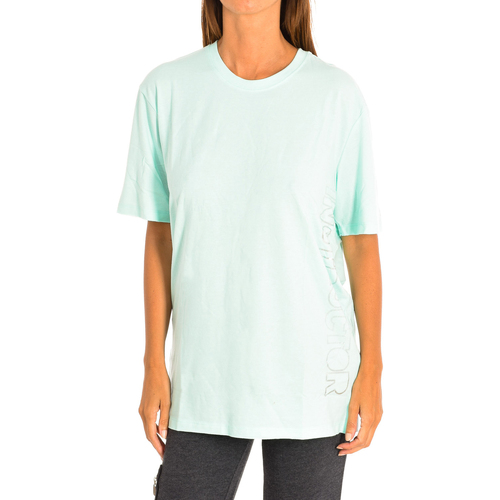 tekstylia Damskie T-shirty z krótkim rękawem Zumba Z2T00135-TURQUESA Niebieski