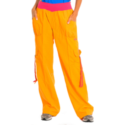 tekstylia Damskie Spodnie dresowe Zumba RN131301-CB55701-ORANGE Pomarańczowy