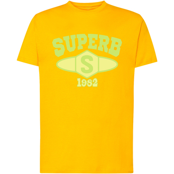 tekstylia Męskie T-shirty z krótkim rękawem Superb 1982 SPRBCA-2201-YELLOW Żółty