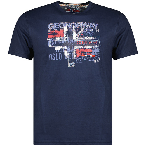 tekstylia Męskie T-shirty z krótkim rękawem Geographical Norway SU1325HGN-NAVY Niebieski