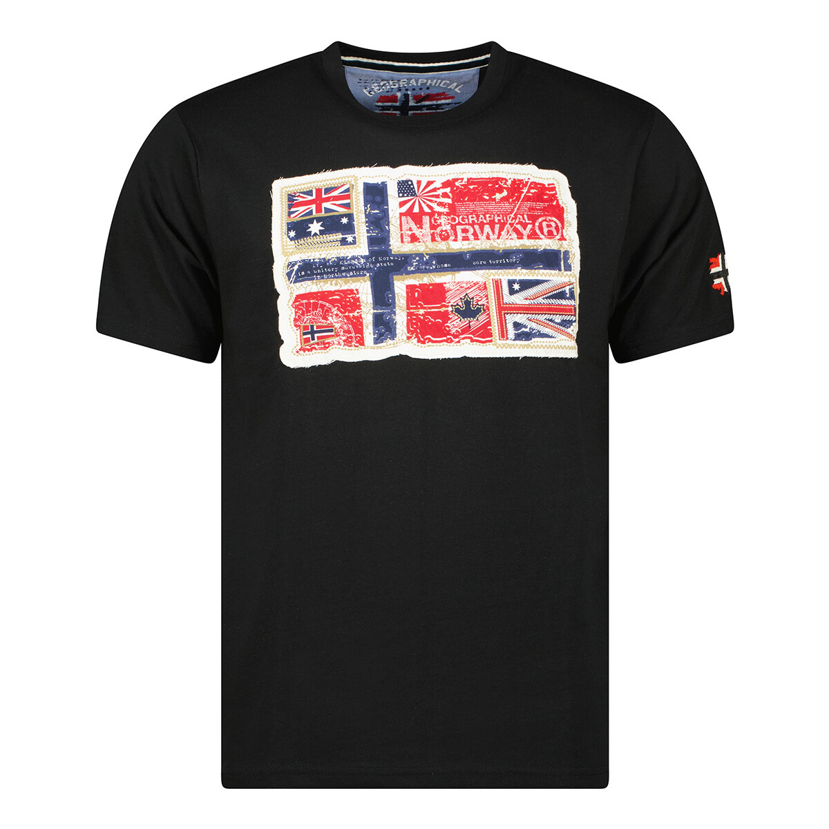 tekstylia Męskie T-shirty z krótkim rękawem Geographical Norway SW1245HGN-BLACK Czarny