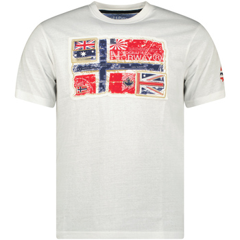 tekstylia Męskie T-shirty z krótkim rękawem Geographical Norway SW1245HGN-WHITE Biały