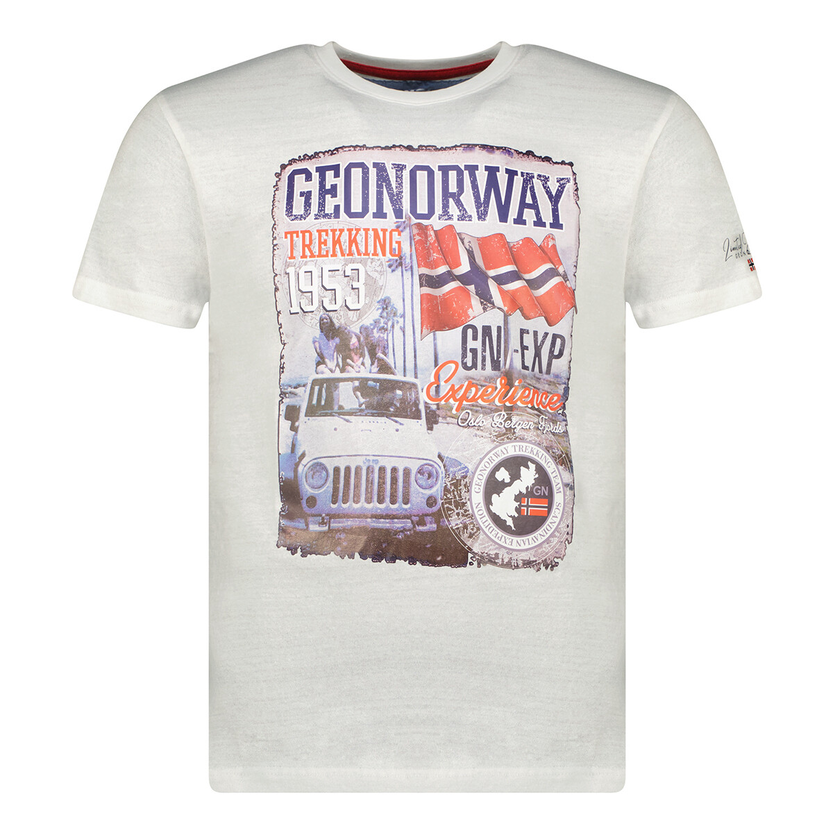tekstylia Męskie T-shirty z krótkim rękawem Geo Norway SW1959HGNO-WHITE Biały