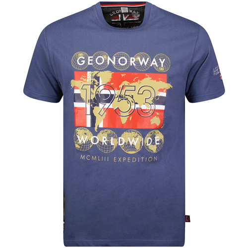 tekstylia Męskie T-shirty z krótkim rękawem Geo Norway SX1283HGNO-BLUE Niebieski